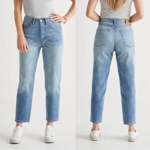 Du/er High Rise Arc Button Fly Tapered Performance Cropped Jeans Style WFMR5318